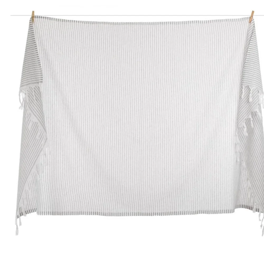 4 Gray Towels - 100% Turkish Cotton Beach Bath Towel - Citizens of the Beach